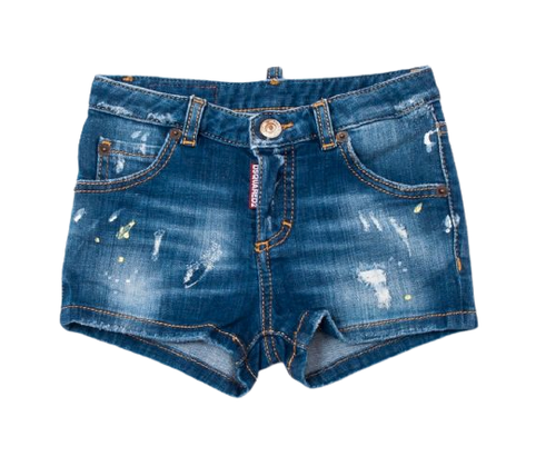 Pantaloncini blu bambina. DQ02QR DQ01 BLUE DSQUARED2 