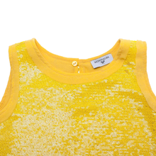Cargar imagen en el visor de la galería, Canotta gialla con paillettes 171603 15 MONNALISA 
