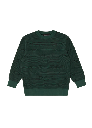 Maglione a girocollo con logo all-over