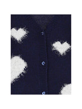 Carica l&#39;immagine nel visualizzatore di Gallery, Cardigan in maglia cuori intarsiati
