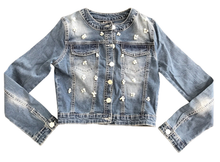 Carica l&#39;immagine nel visualizzatore di Gallery, Giacca denim effetto delave
