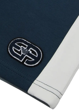 Cargar imagen en el visor de la galería, Shorts blu con design color-block
