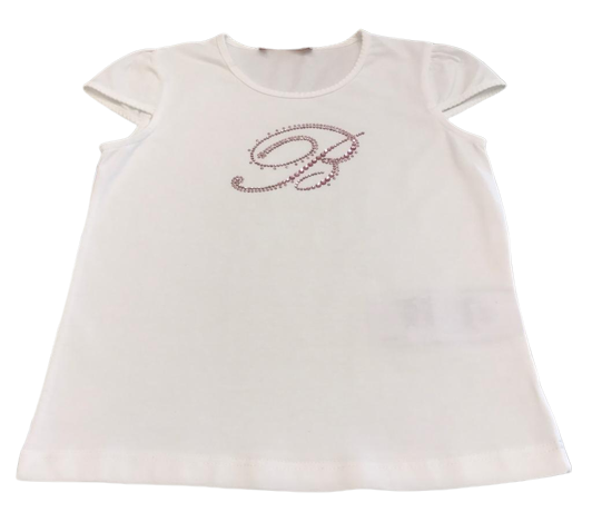 T-shirt con logo strass