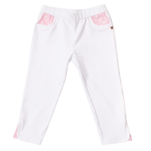 Load image into Gallery viewer, Leggings con tasche bianchi neonata
