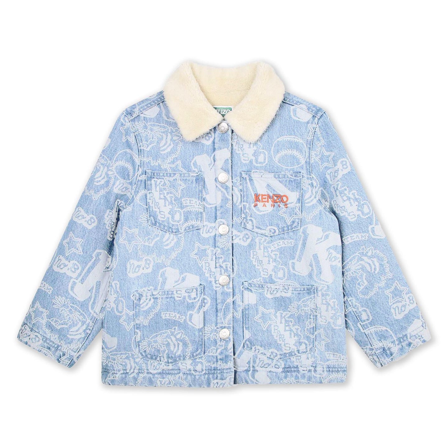 Giacca denim con stampa