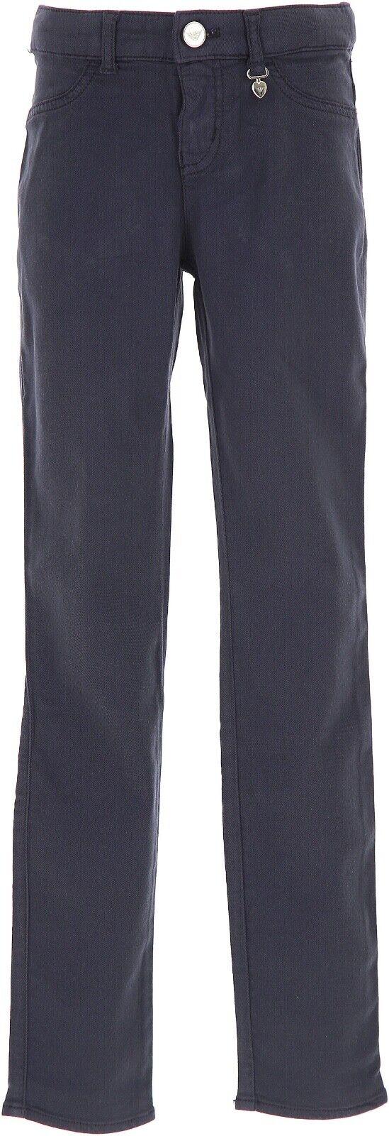 Pantaloni bambina blu in cotone