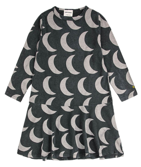 Abito a maniche lunghe con stampa luna crescente