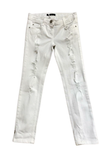 Carica l&#39;immagine nel visualizzatore di Gallery, Pantaloni bianchi effetto delave
