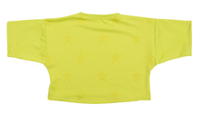 Carica l&#39;immagine nel visualizzatore di Gallery, Felpa corta sgarzata verde fluo
