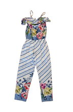 Carica l&#39;immagine nel visualizzatore di Gallery, Tuta a fiore e righe
