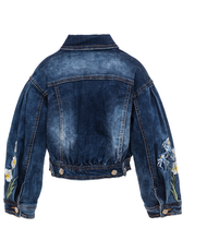 Carica l&#39;immagine nel visualizzatore di Gallery, Giubbino jeans ricamo 493100R9 55 MONNALISA 
