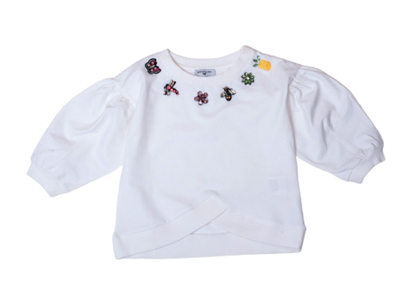 Maglia bambina con applicazioni gioiello
