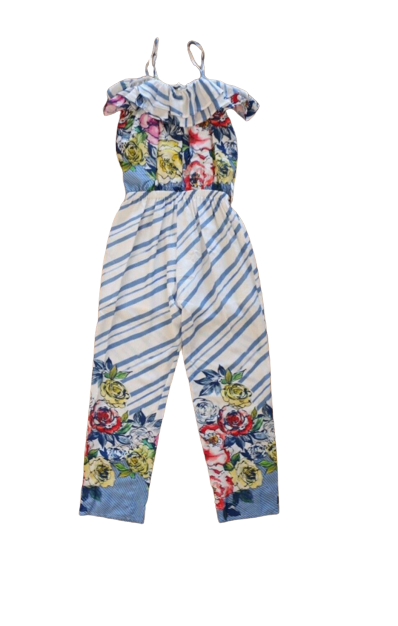 Tuta a fiore e righe