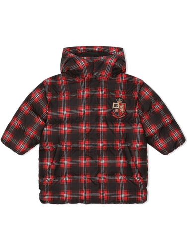 Piumino lungo tartan L4JB2R G7E0X HD2YS DOLCE & GABBANA 