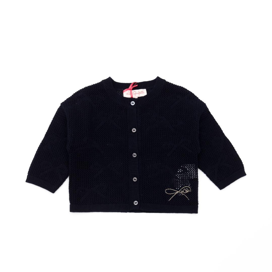 Cardigan neonata forato
