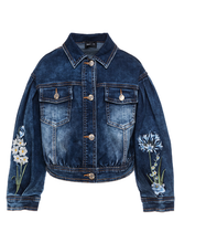 Carica l&#39;immagine nel visualizzatore di Gallery, Giubbino jeans ricamo 493100R9 55 MONNALISA 
