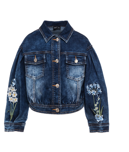 Giubbino jeans ricamo 493100R9 55 MONNALISA 
