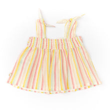 Carica l&#39;immagine nel visualizzatore di Gallery, Top bambina a righe multicolore
